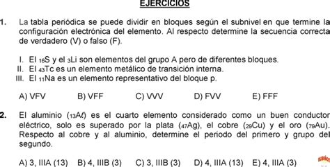 Tabla Peri Dica Moderna Problemas Resueltos