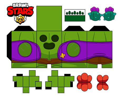 How To Make A Paper Spike Brawl Stars Papercraft Toy Easy To Make Papercraft Brawl Stars