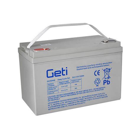 Batterie Acide Plomb Gel GETI Rectangulaire 12 V Pour Onduleur