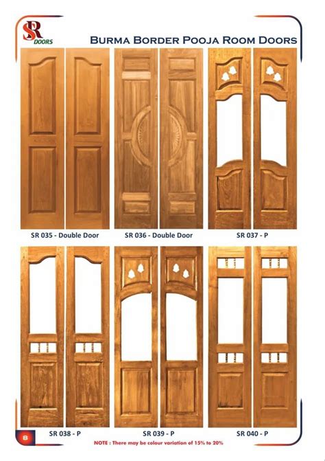 Interior Burma Teak Wood Pooja Room Double Door For Home At 15000