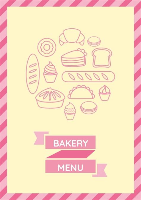 Free Cute Pink Bakery Menu Template