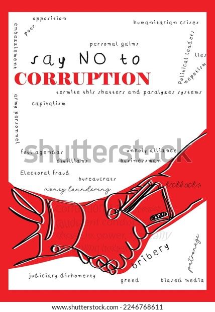 Corruption Awareness Poster Say No Corruption Stock Vector (Royalty ...