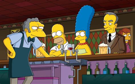 Fondos De Pantalla 1920x1200 Px Bar Cerveza Homero Simpson Marge