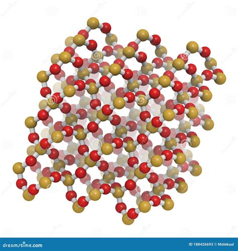 Quartz (a-quartz, SiO2) Crystal Structure Royalty-Free Stock ...