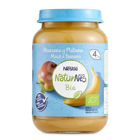 Nestlé Puré de manzana y plátano bio nestle naturnes Frasco 190 gr