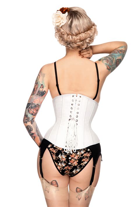 Corset Underbust Standard Classic White Rebel Madness