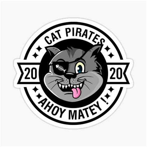 Pirate Cat Sticker For Sale By Emiliaxiv Redbubble