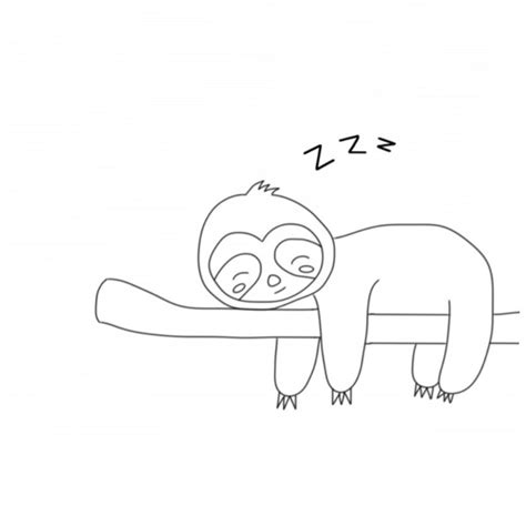 Sleepy Sloth Drawing Cute Doodles Drawings Sloth Drawing Doodle