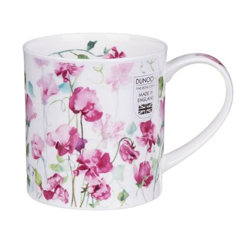 Dunoon Floral Breeze Sweet Peas Orkney Shape Mug Temptation Gifts