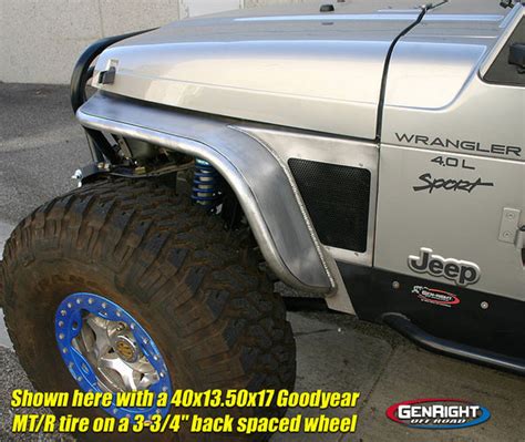 Genright Jeep Tj Lj Front 6 Inch Tube Fenders Steel Ideal Off Road