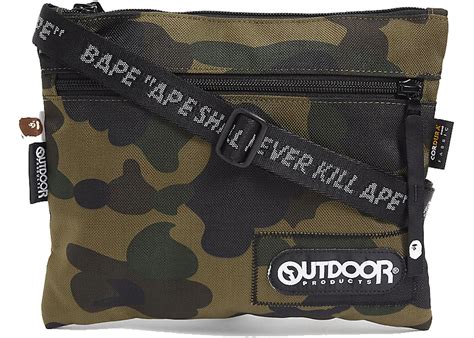 Bape A Bathing Ape Bape X Outdoor Products 1st Camo Mini Shoulder Bag Green Us