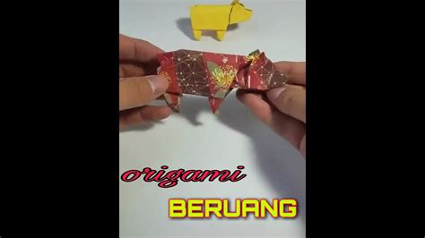 ORIGAMI CARA MEMBUAT BERUANG YouTube