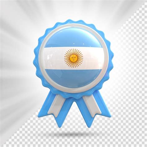 Render 3d De La Bandera Argentina Archivo PSD Premium