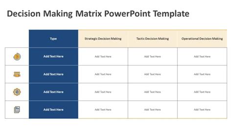 Decision Making Matrix Powerpoint Template Ppt Templates