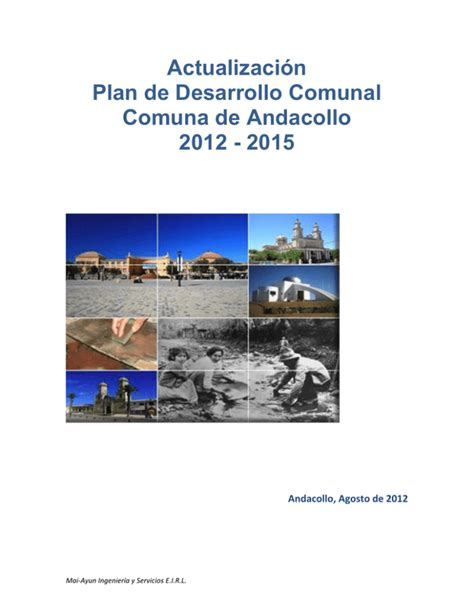 Actualizaci N Plan De Desarrollo Comunal Comuna De Andacollo