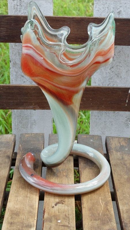 Vintage Hand Blown Italian Murano Swirl Vase By TheIDconnection Hand