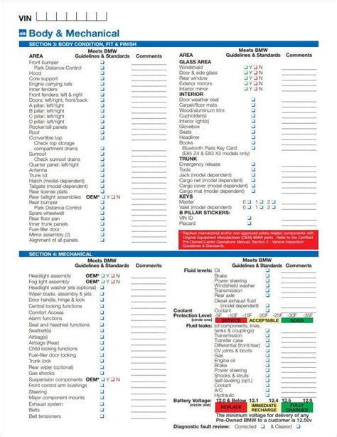 Printable Auto Detailing Checklist Template