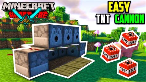 How To Build A Tnt Cannon In Minecraft Minecraft Tnt Cannon Tnt Cannon Minecraft Minecraft