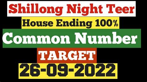 Shillong Night Teer 26 09 2022 Night Teer Target Today House