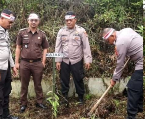 Polri Lestarikan Negeri Polres Karo Tanam Seribu Bibit Pohon Di