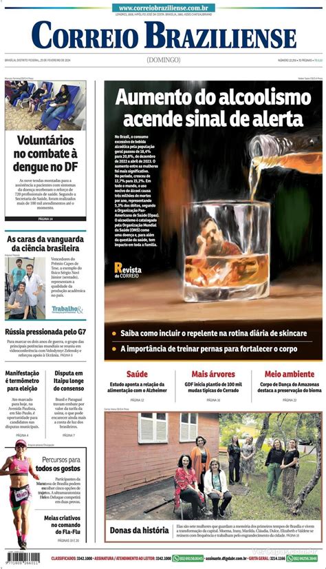 Capa Correio Braziliense Edi O Domingo De Fevereiro De