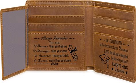 Engraved Mens Wallet Personalized Leather Wallet For Men Husband Dad