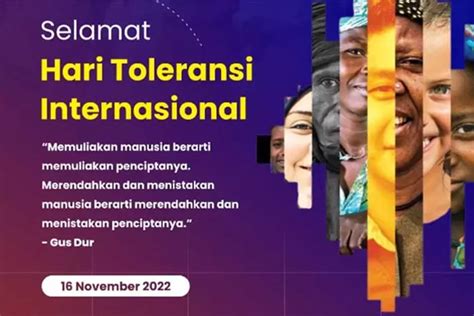 15 Ucapan Hari Toleransi Internasional 2022 Sebarkan Momen Merayakan