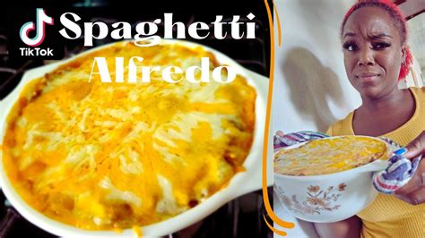 Trying Tik Tok Viral Spaghetti Alfredo Tik Tok Food Recipes Youtube