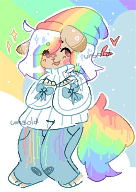 Rainbow Pupper Bta By Rykzi On Deviantart