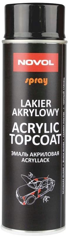 Lakier akrylowy Novol Topcoat 500ml czarny satynowy 34342 za 24 99 zł z