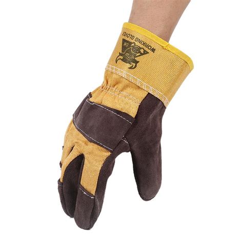 Welding Glove 105 Inch Heavy Duty Semi Leather Working Glove Cow