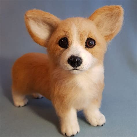 Stuffed Corgi Dog Realistic Plush Clone Custom Dog Toy Etsy