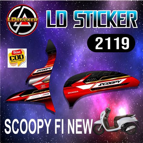 Jual 2119 Striping Scoopy Fi New 2020 2022 Variasi Striping Stiker