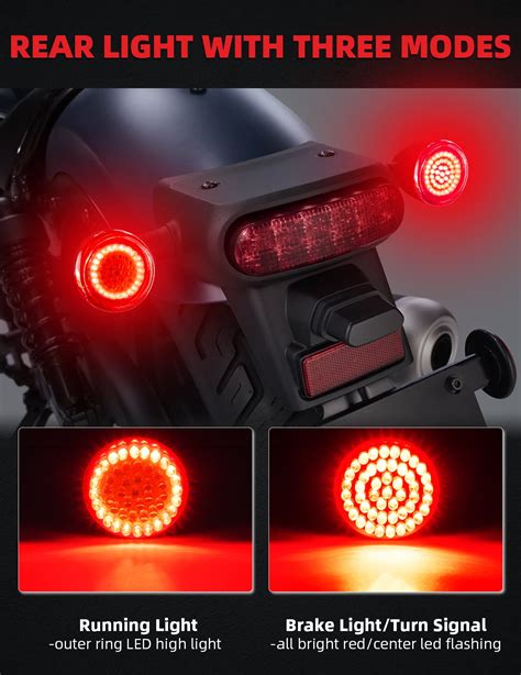 Snapklik 1157 LED Motorcycle Turn Signals 2 Bullet Front Rear