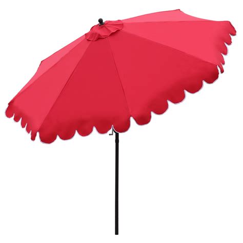 Abble 9ft Scallop Tilt Crank Patio Umbrella