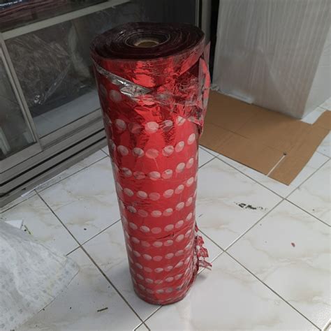 Jual Plastik Hot Stamping Foil Merah Bekas Cetak Foil Loyang Harga Per 5 Ons JANGAN