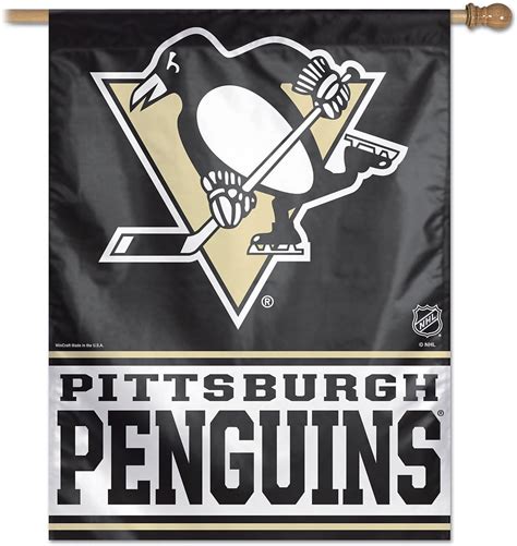 Pittsburgh Penguins 27 X 37 Vertical Banner Flag