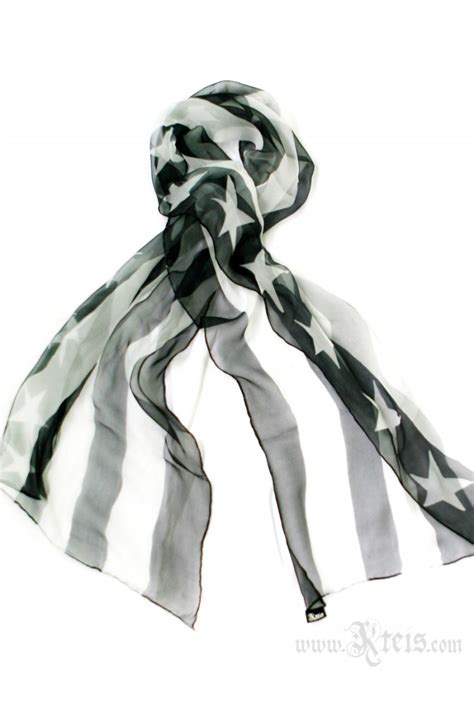 Black and White American Flag Scarf