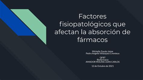 Solution Factores Fisiopatol Gicos Que Afectan La Absorci N De F