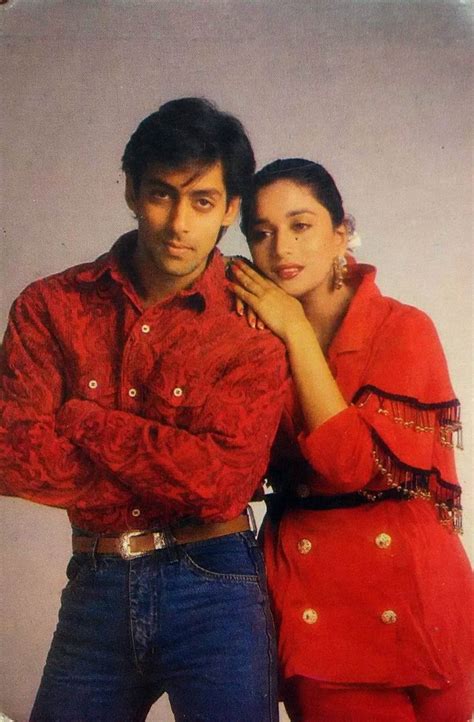 Salman Khan With Madhuri Dixit Nene Flashback Photo 1990 S Salman