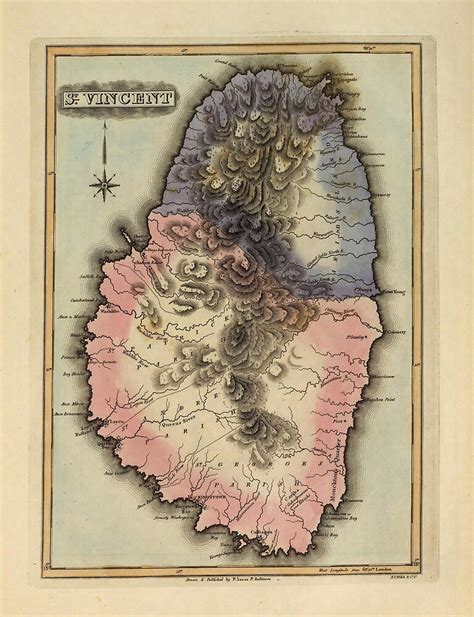 "Vintage St Vincent Island Map (1823)" by BravuraMedia | Redbubble