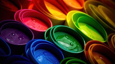 Many Colors Paint Cans Are Shown In Bright Backgrounds | PSD Free ...