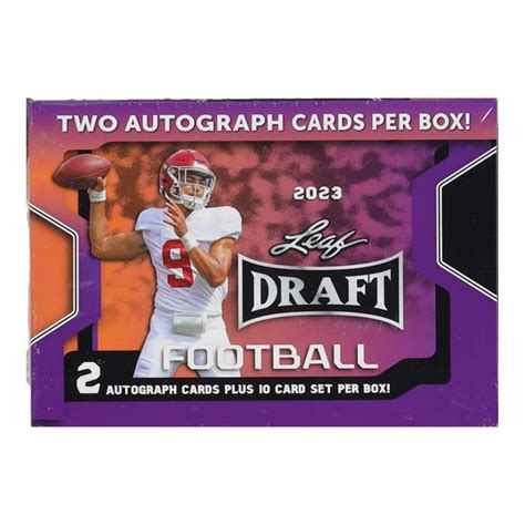 Leaf Draft Football Blaster Box With Cards Pristine Auction