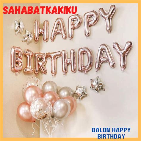 Jual Balon Foil Happy Birthday Balon Huruf Happy Birthday Balon