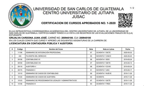 Solicitar Certificación de Cursos Aprobados en Línea JUSAC Centro