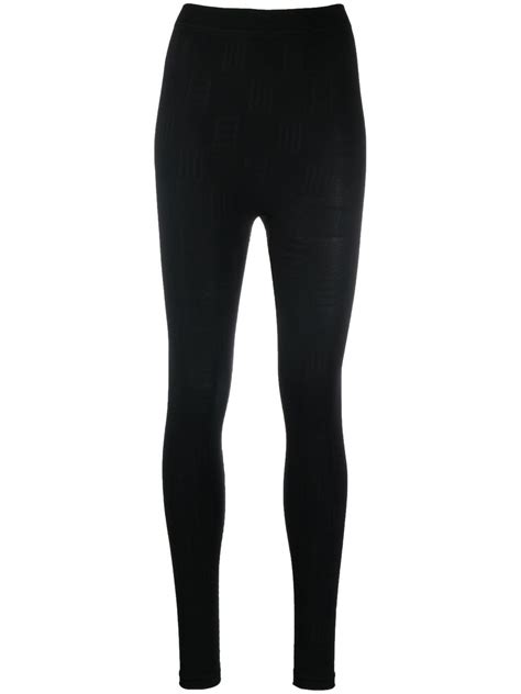 Ambush Monogram High Waist Leggings Black Farfetch