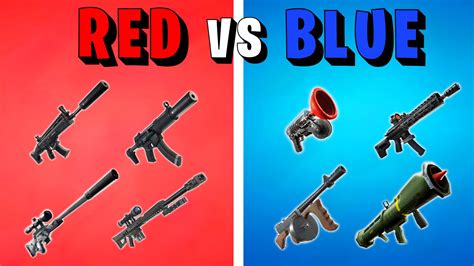 All Weapons Red Vs Blue By Ferjusyt Fortnite