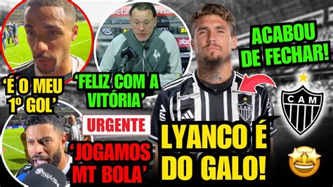 LYANCO É DO GALO HULK E RÔMULO DESTACAM FIM DE JEJUM E SUPERAÇÃO DO