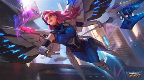 Flying Mobile Legends Rafaela Mobile Legends Blue Clothing Pink