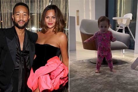 Chrissy Teigen And John Legends 1 Year Old Daughter Esti Takes Her